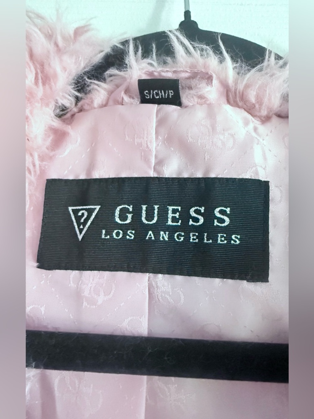 Guess Pink Blush Faux Shearling Teddy Jacket - Picture 3 of 4